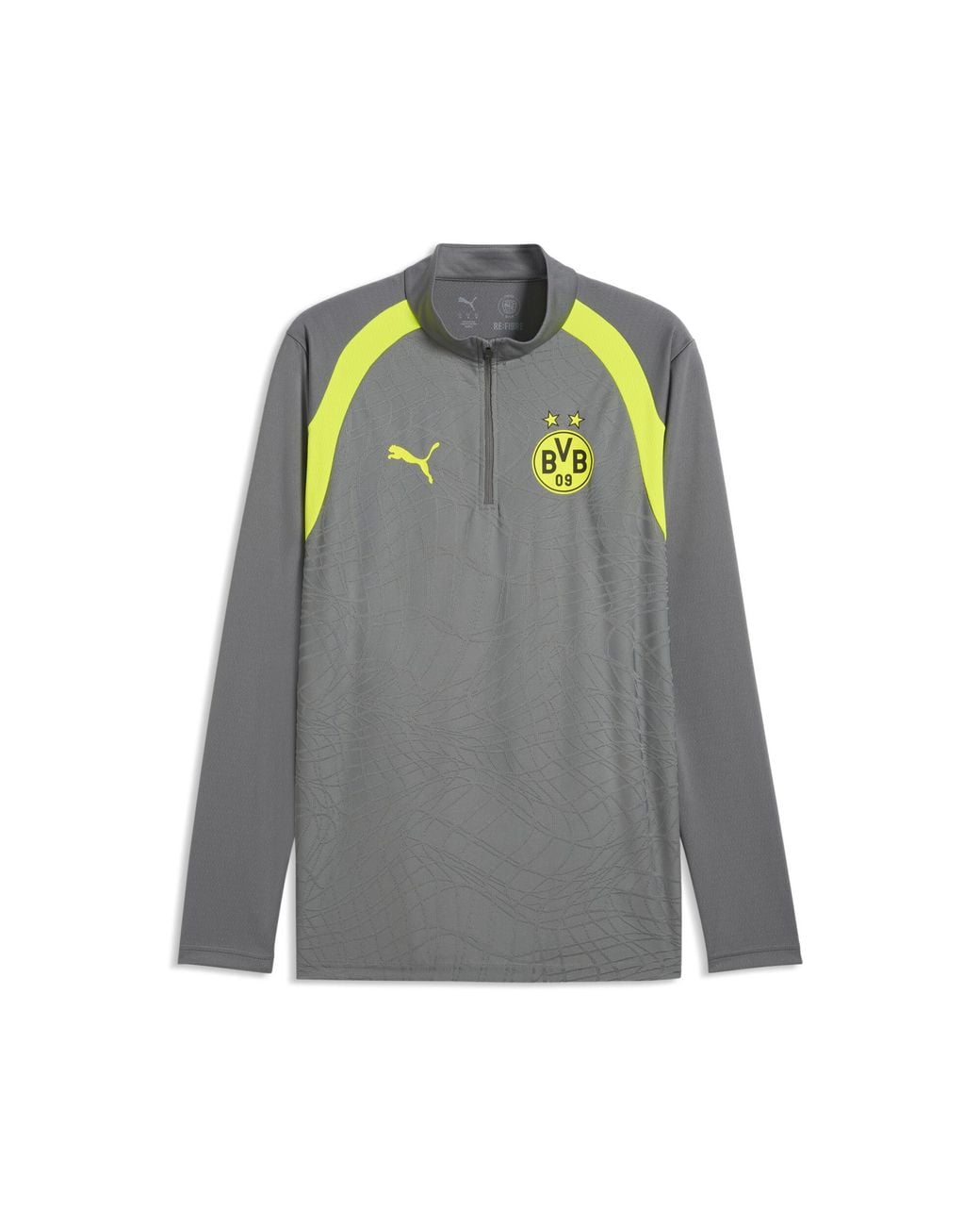 Maglia Da Training Con Zip Corta Borussia Dortmund Da Uomo, Accessori, Grigio di PUMA in Gray da Uomo