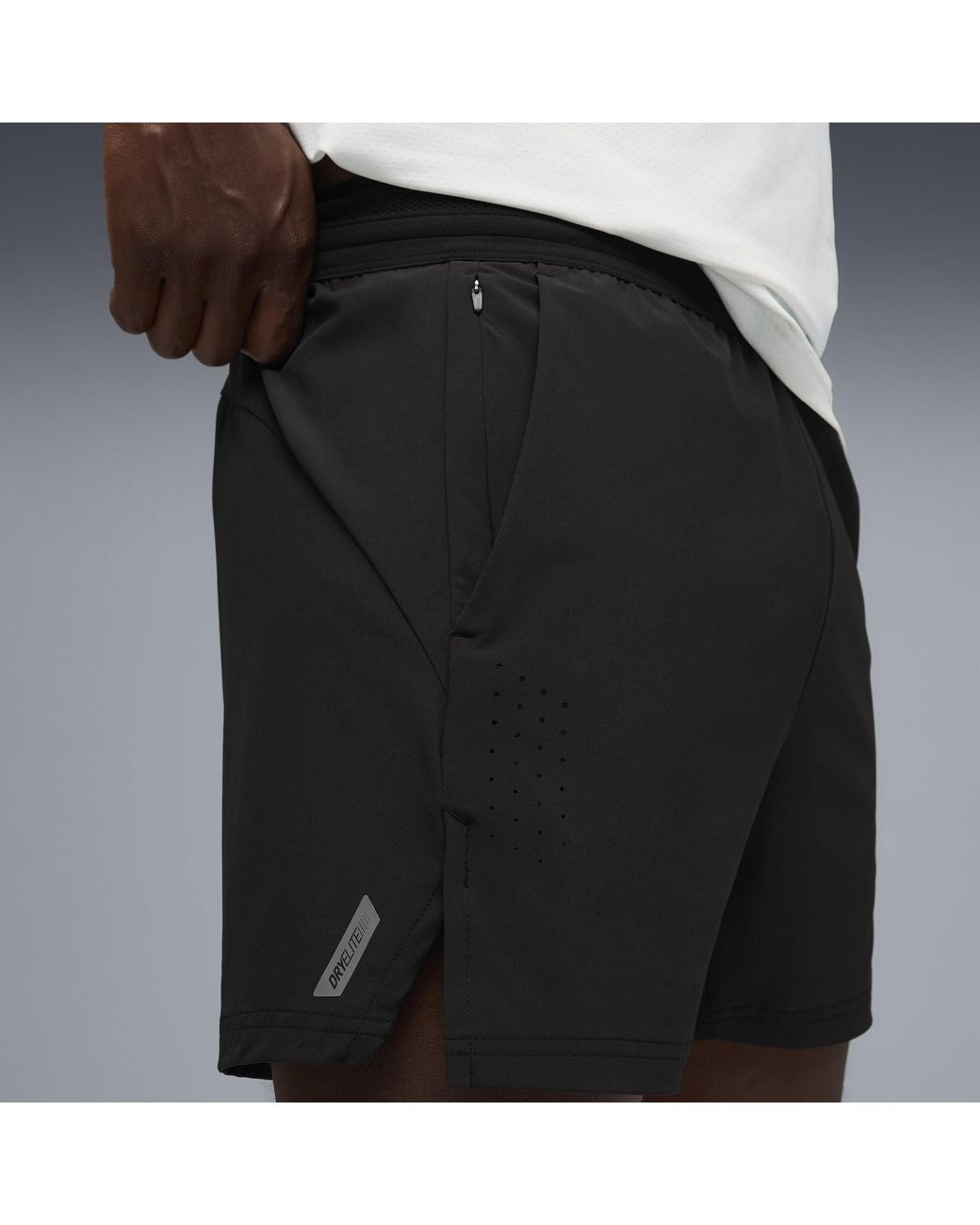 PUMA Black Pwrmode Training 5" Woven Shorts for men