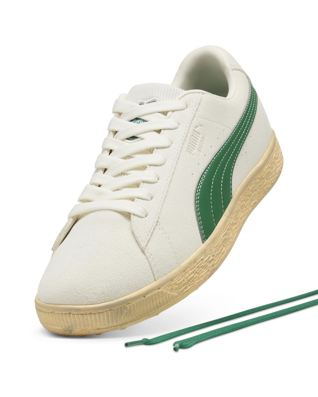 PUMA White 30904 Suede Golf Shoes for men