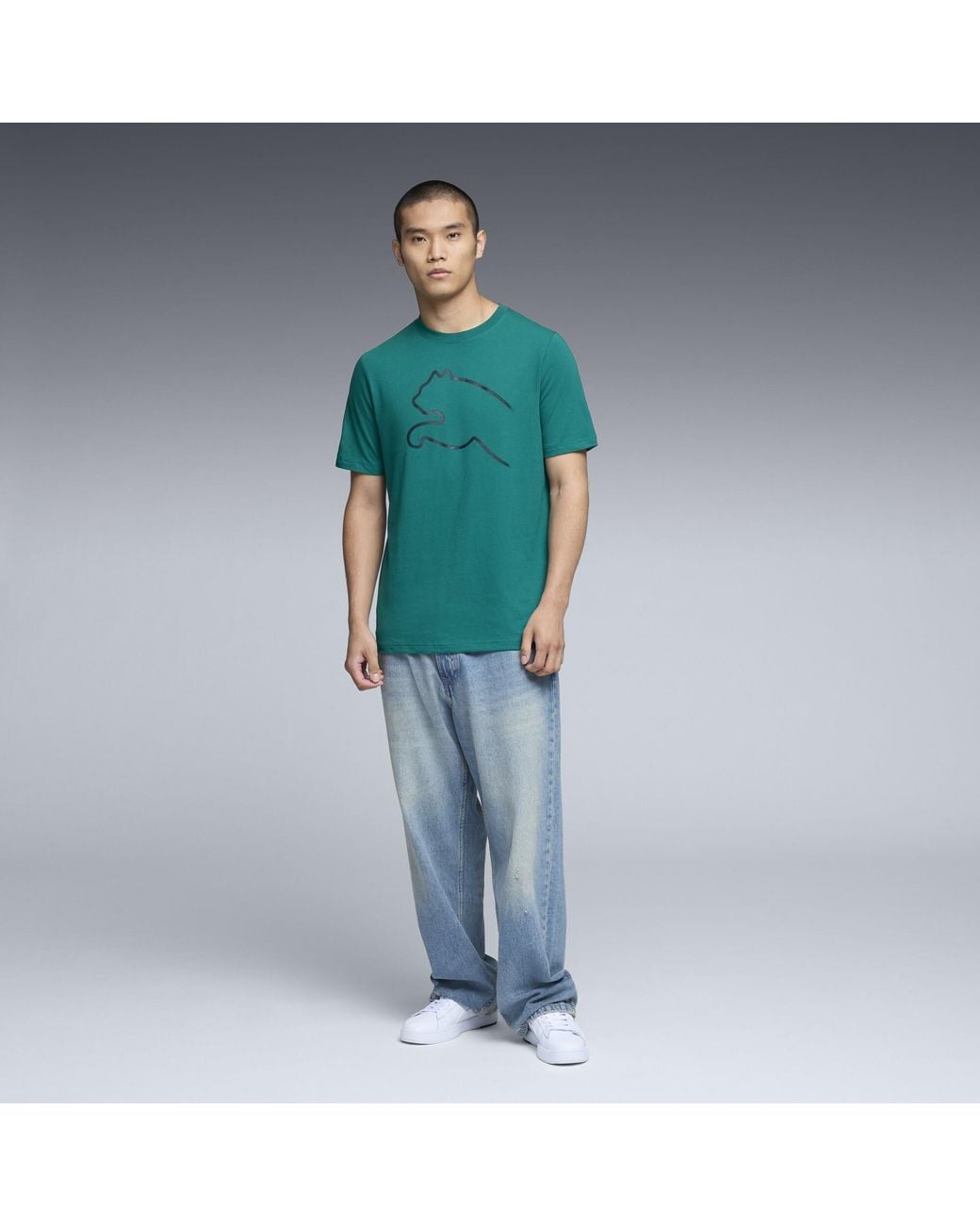 PUMA Green Graphics Gradient T-Shirt for men