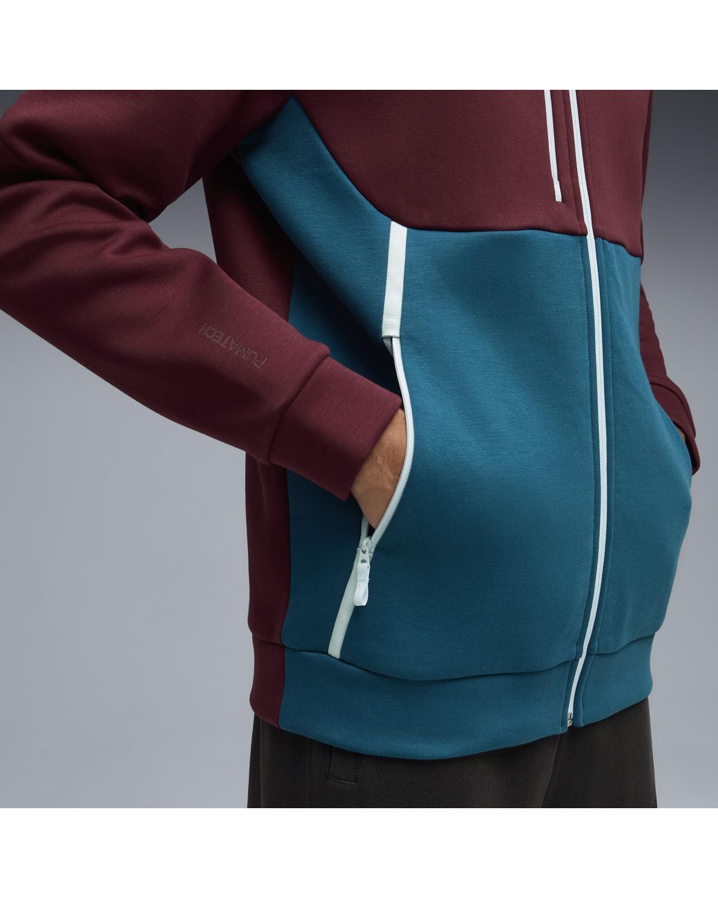 PUMA Purple Portugal Tech Full-Zip Hoodie for men