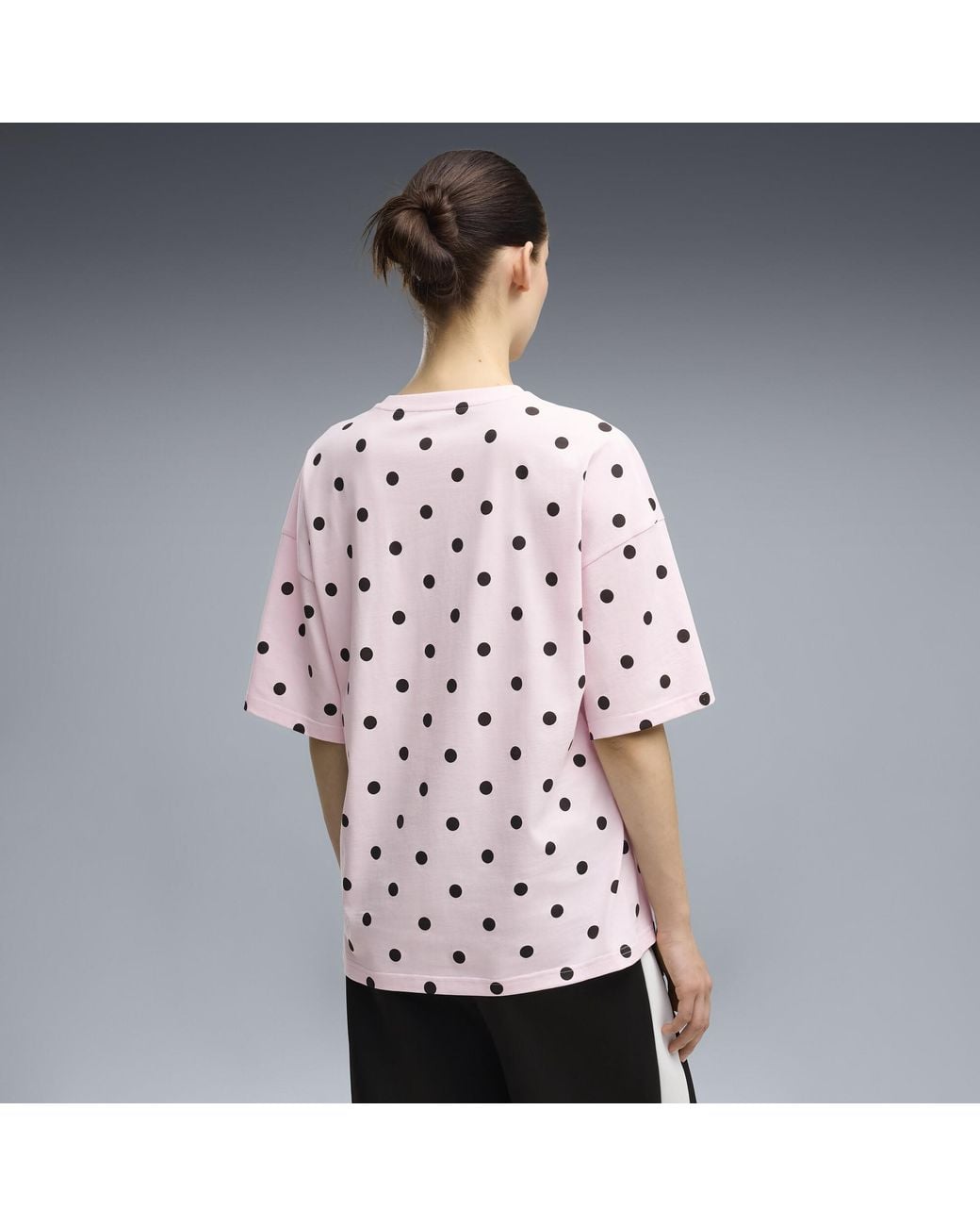 PUMA Pink Oversized Polka-Dot T-Shirt