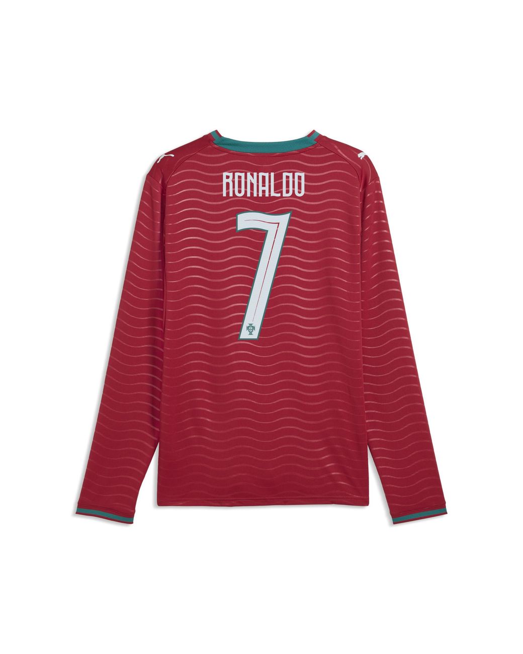 PUMA Red Cristiano Ronaldo Portugal National Team 2026 Home Replica Long Sleeve Jersey for men