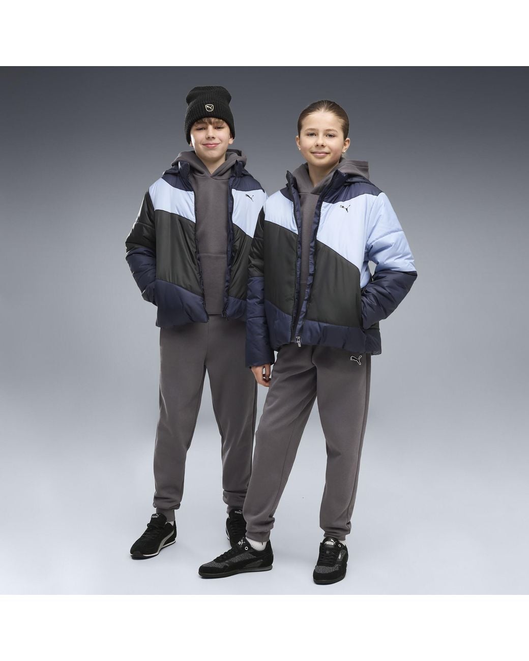 Giacca Imbottita Trapuntata Dal Taglio Morbido Per Ragazzi, Abbigliamento, Blu di PUMA in Gray