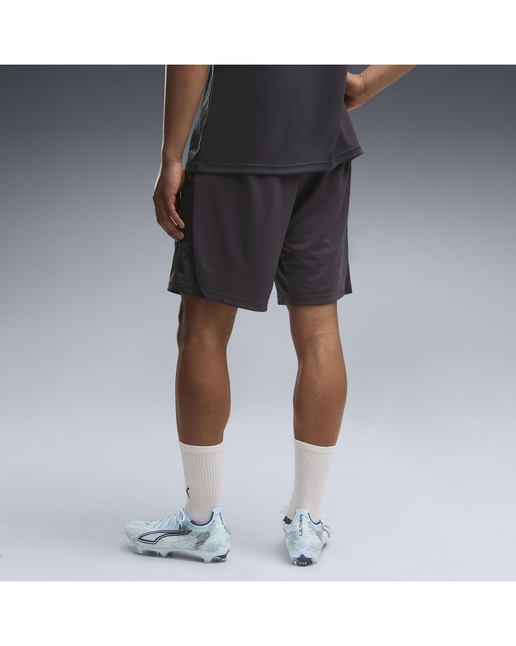 PUMA Gray Ac Milan Slim Training Shorts for men