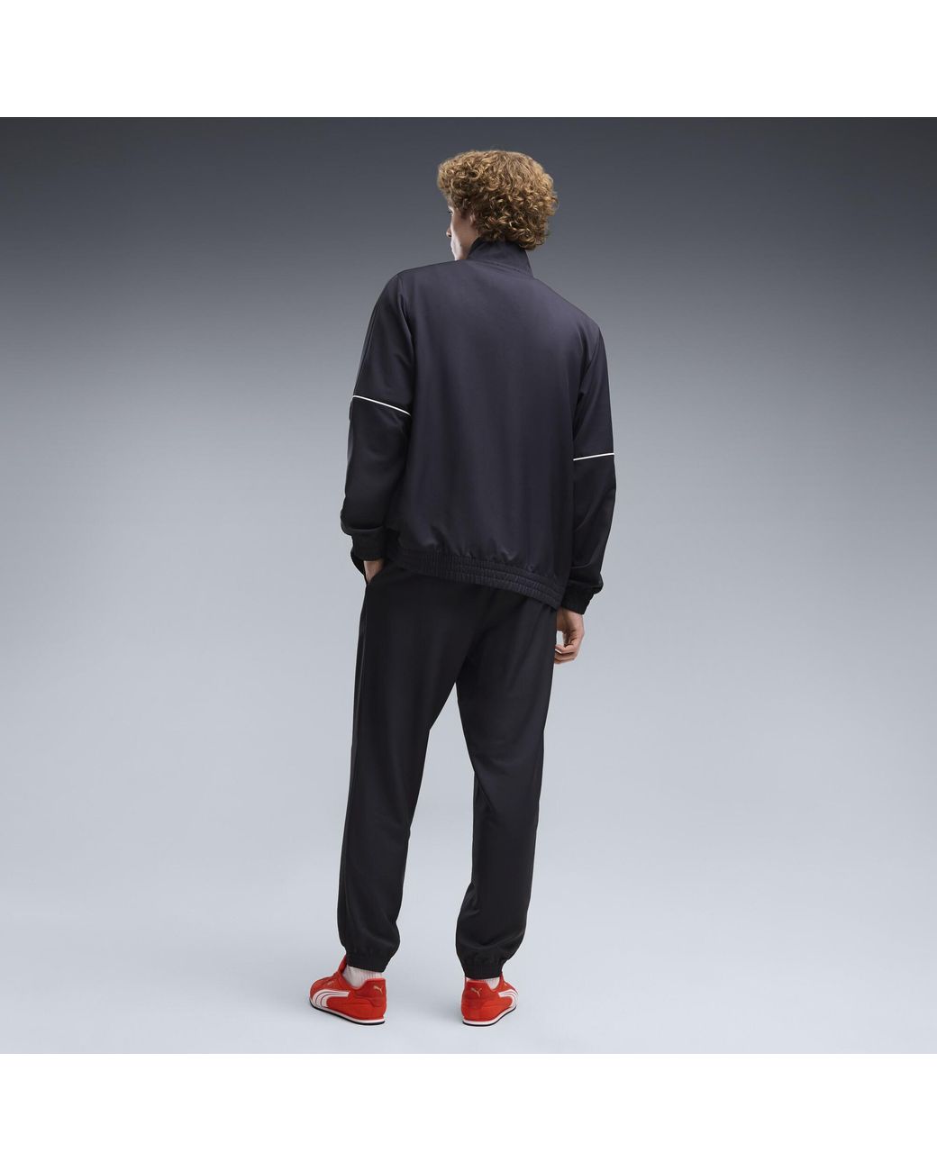 PUMA Red Woven Colourblocked Tracksuit for men