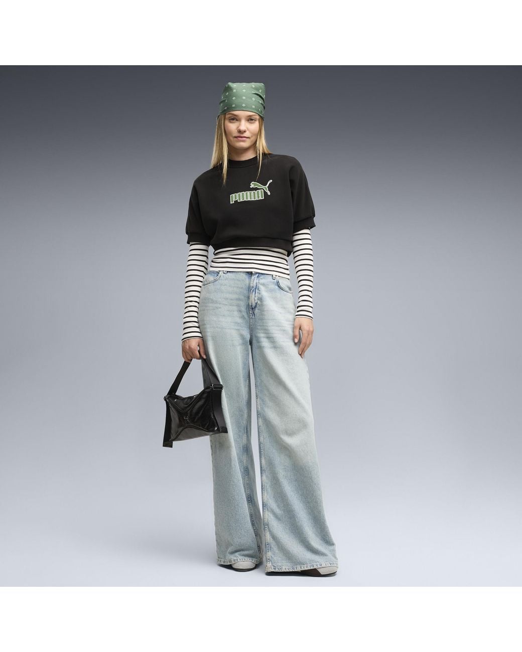Felpa Con Logo Essentials Elevated No. 1 Dal Taglio Morbido Da Donna, Abbigliamento, Nero di PUMA in Black