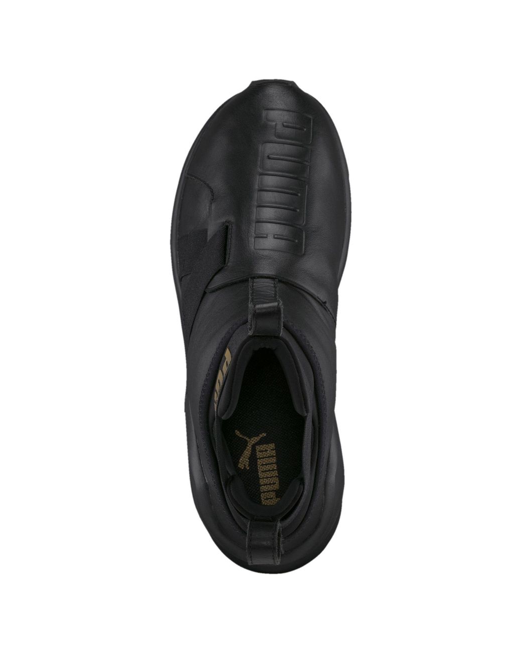 PUMA Fierce Strap Leather Women's Training Shoes in Black | Lyst