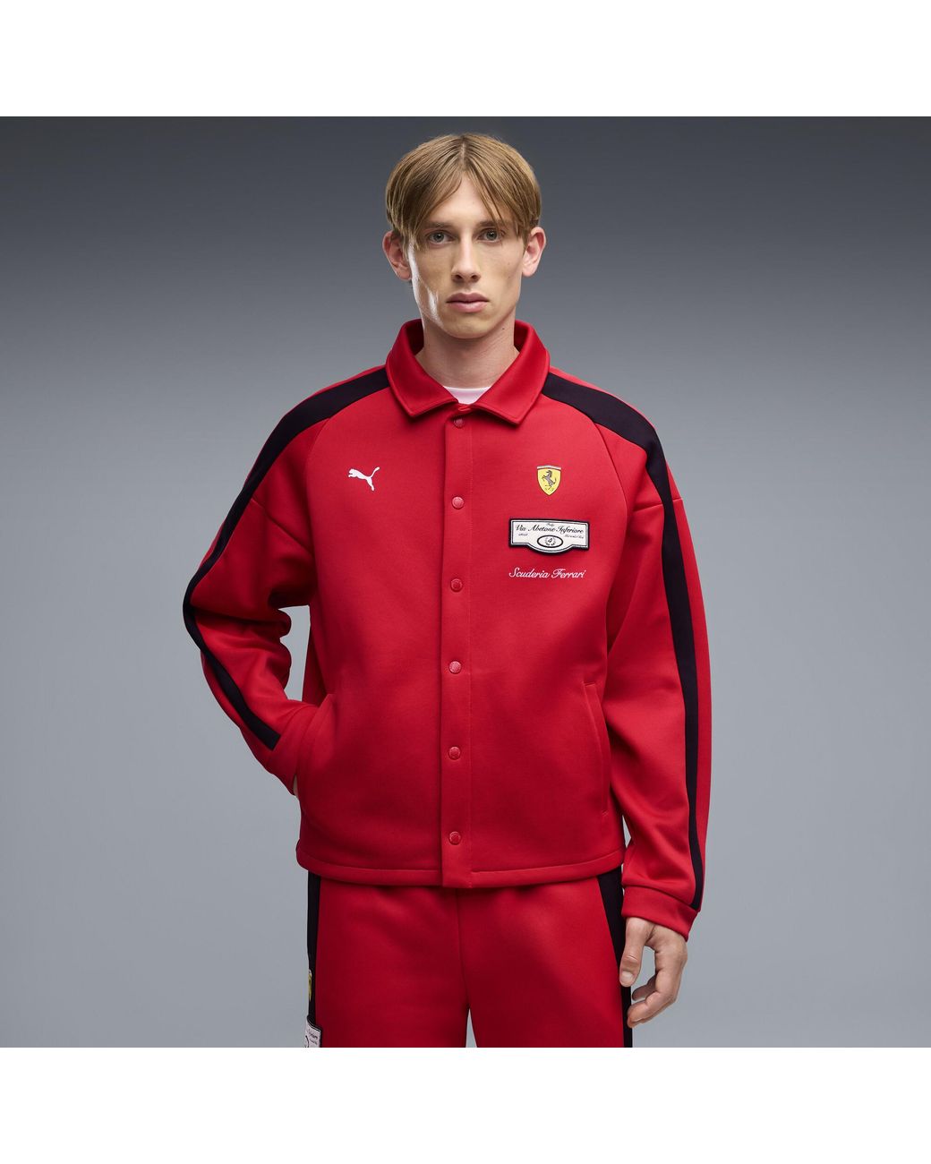 PUMA Red Ferrari T7 Track Jacket for men
