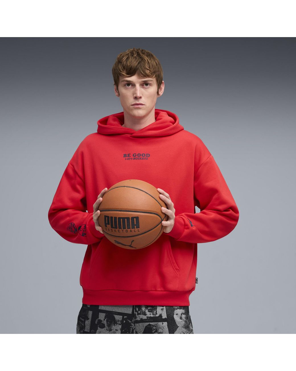 PUMA Hoops X E.T. Basketball Hoodie in Red for Men | Lyst