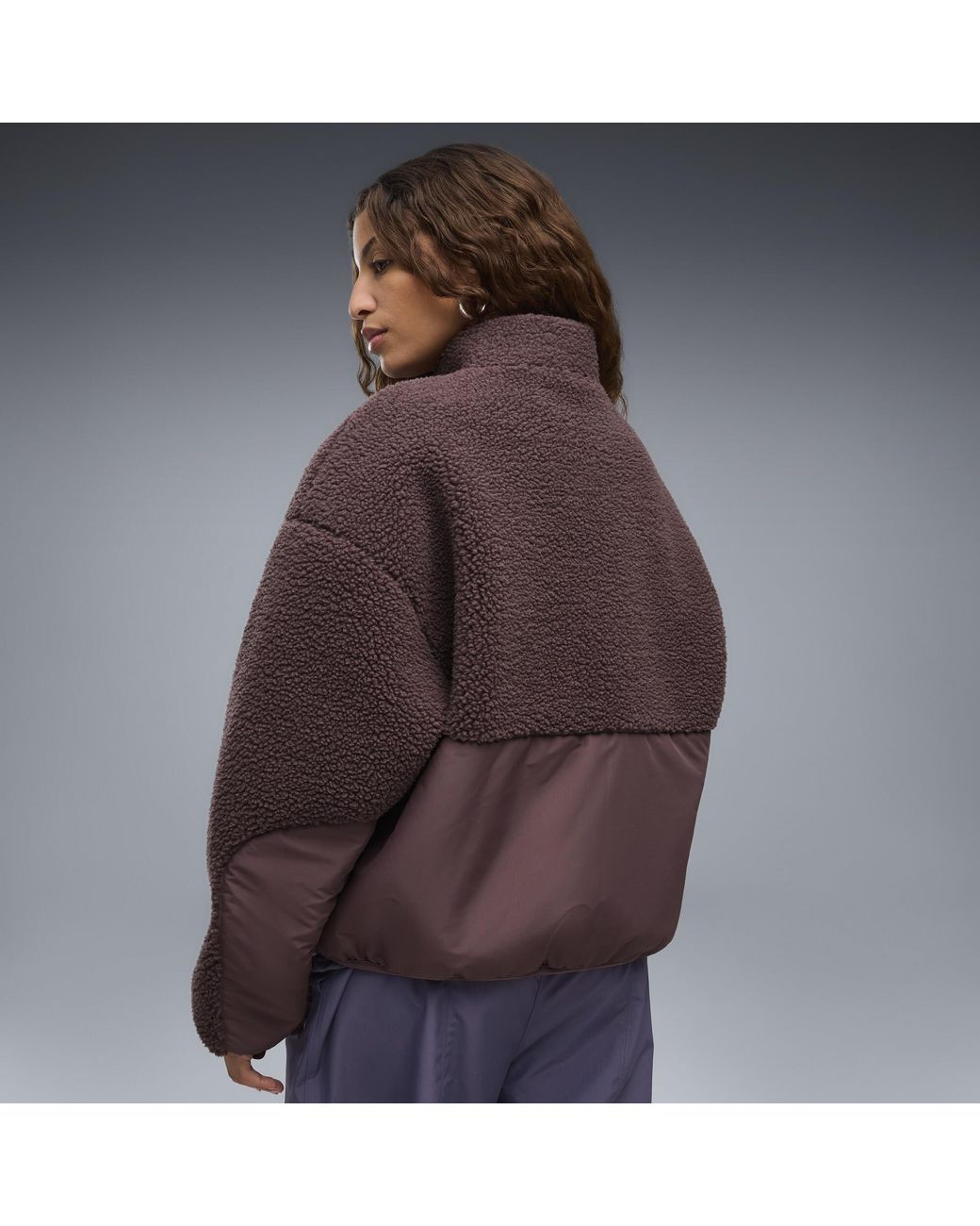 PUMA Purple Re:Fibre Fleece Relaxed Jacket