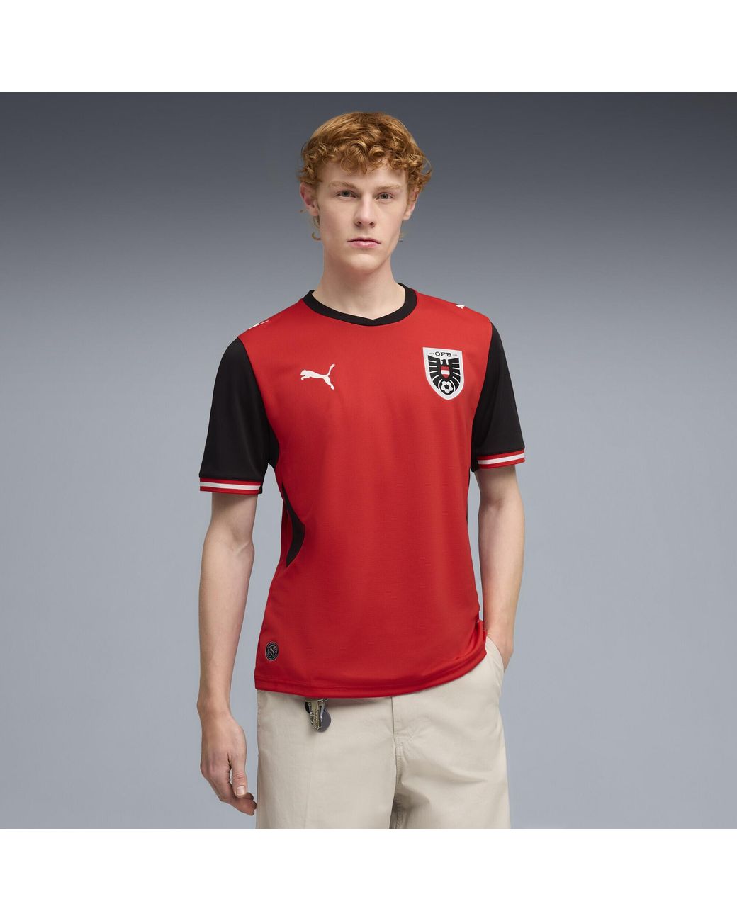 PUMA Red Austria National Team 2026 Home Replica Jersey for men