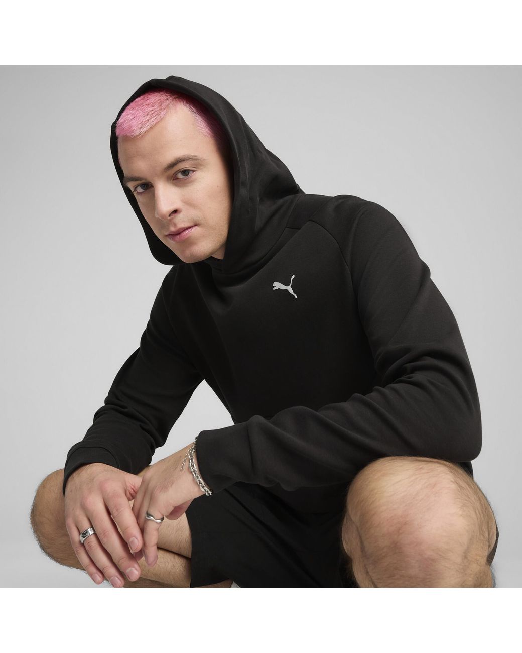 PUMA Black Tech Hoodie for men