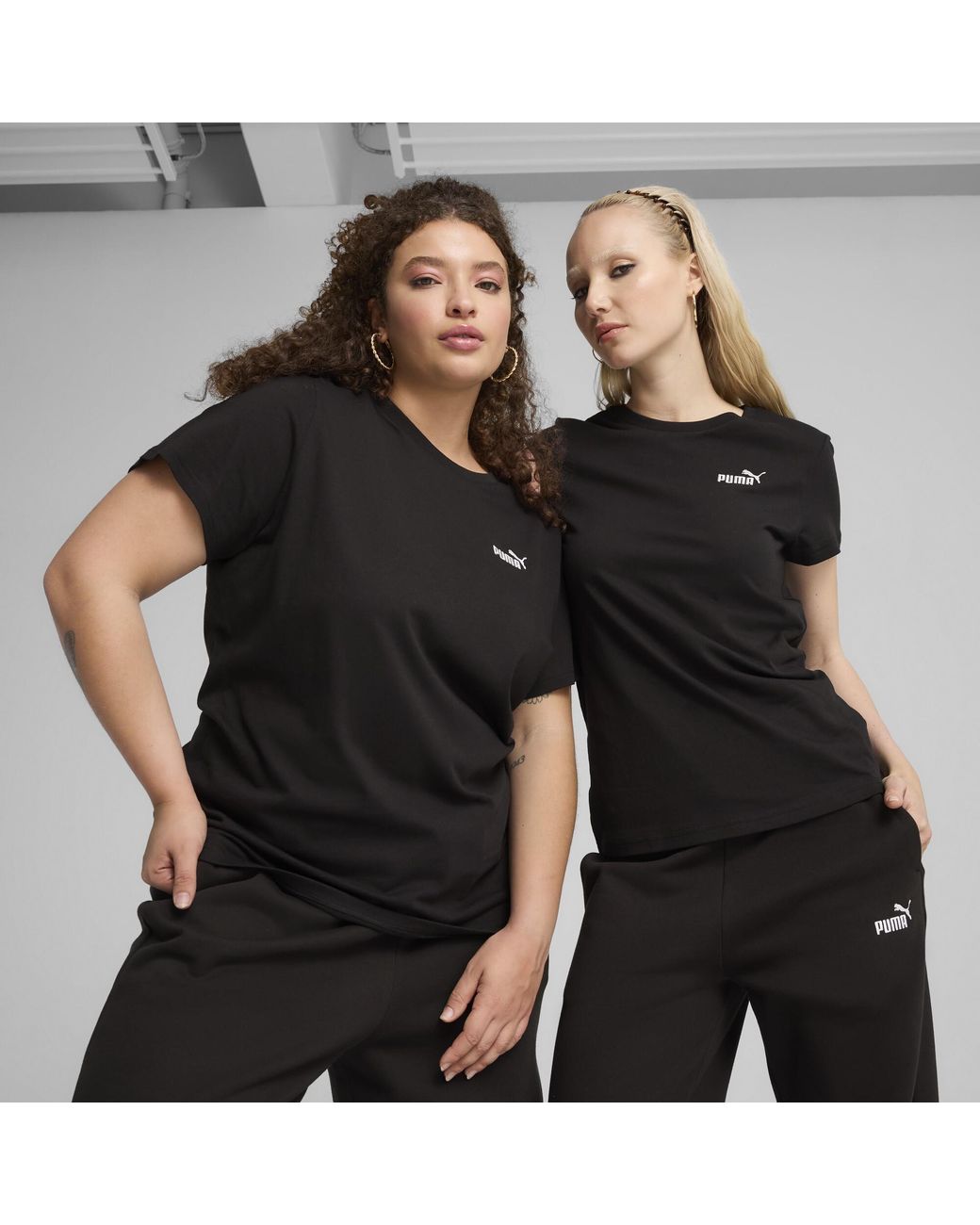 PUMA Black Ess Small No. 1 Logo T-Shirt