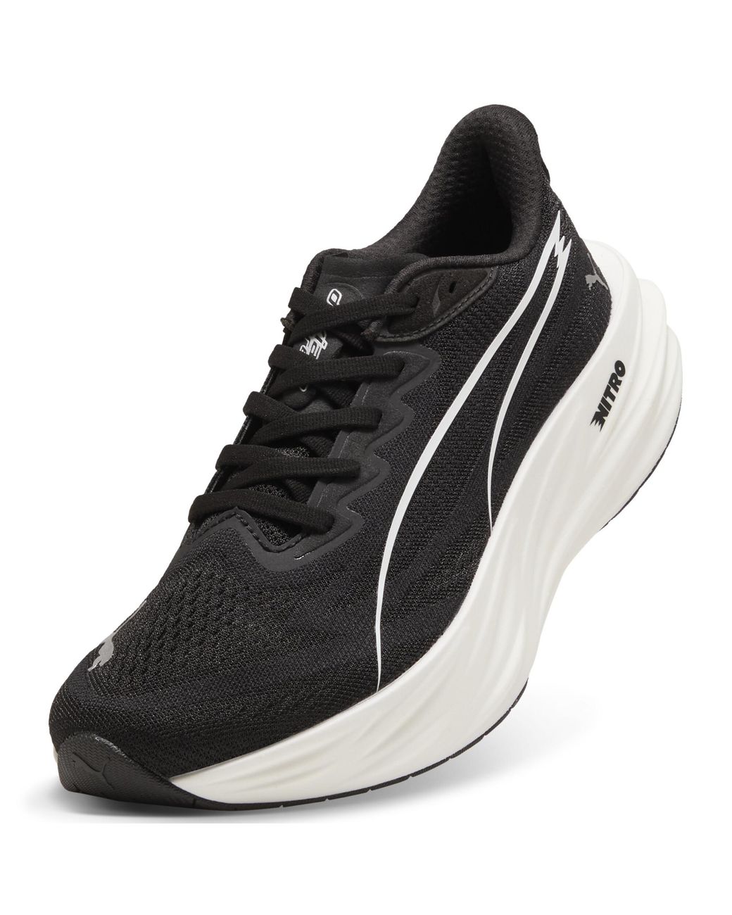 PUMA White Deviate Pure Nitro Running Shoes