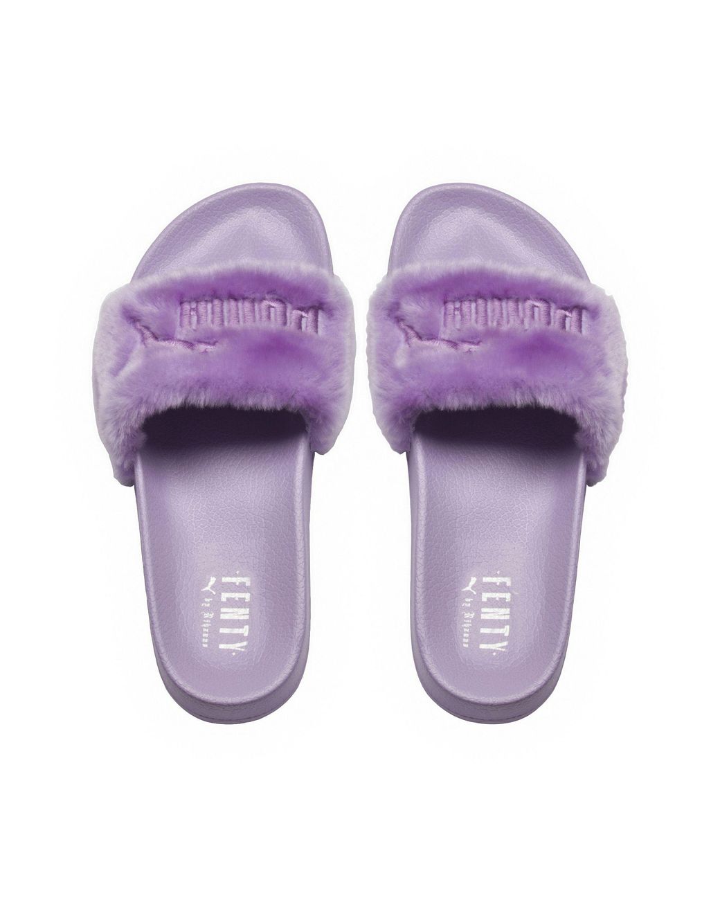 PUMA Fenty Fur Women's Slide Sandals in Purple | Lyst