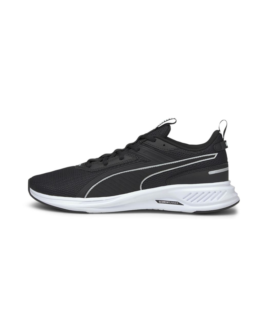 PUMA Rubber Scorch Runner Running Shoes in Black- White (Black) for Men ...