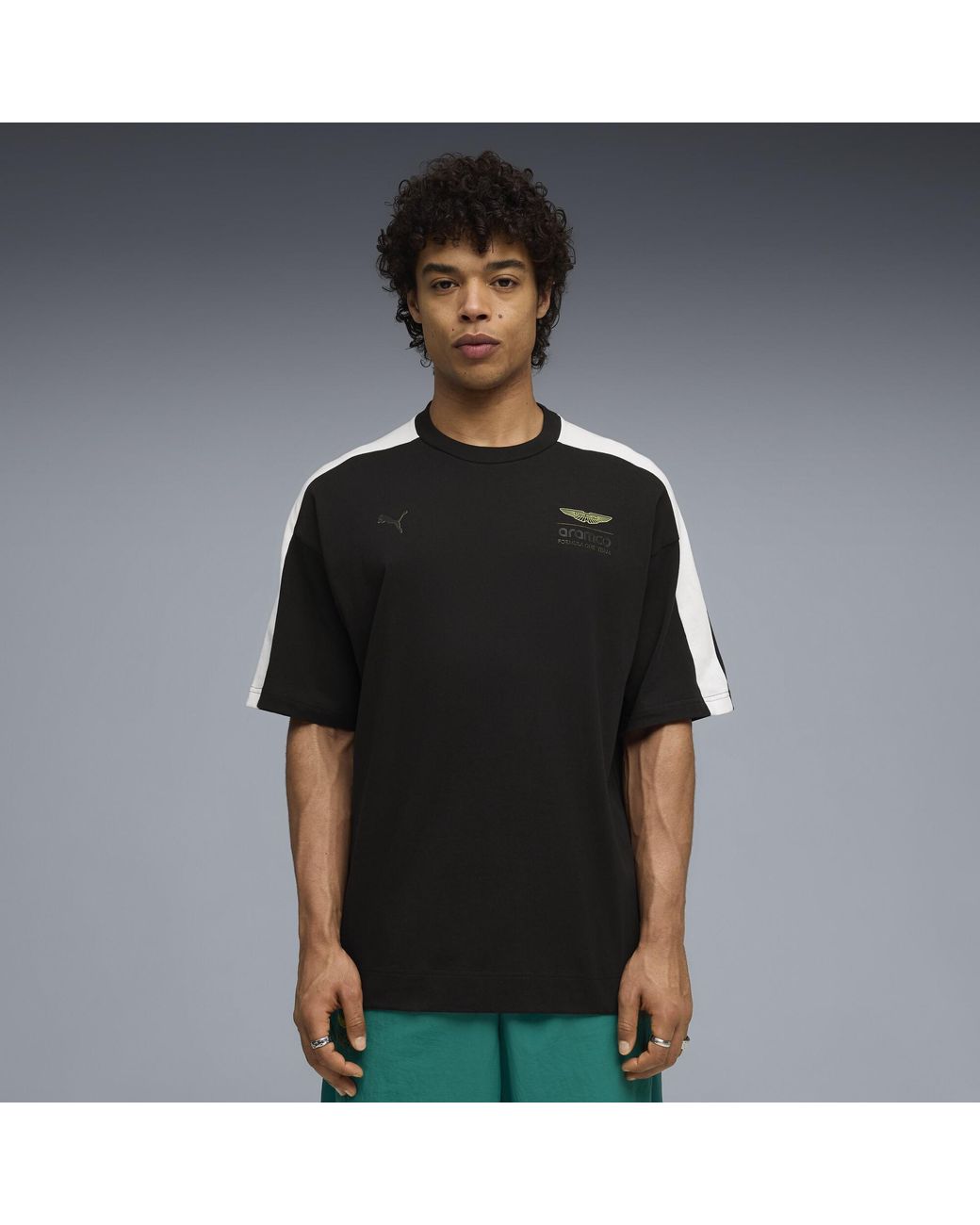 PUMA Black X Aston Martin Aramco F1 Team T7 T-Shirt for men