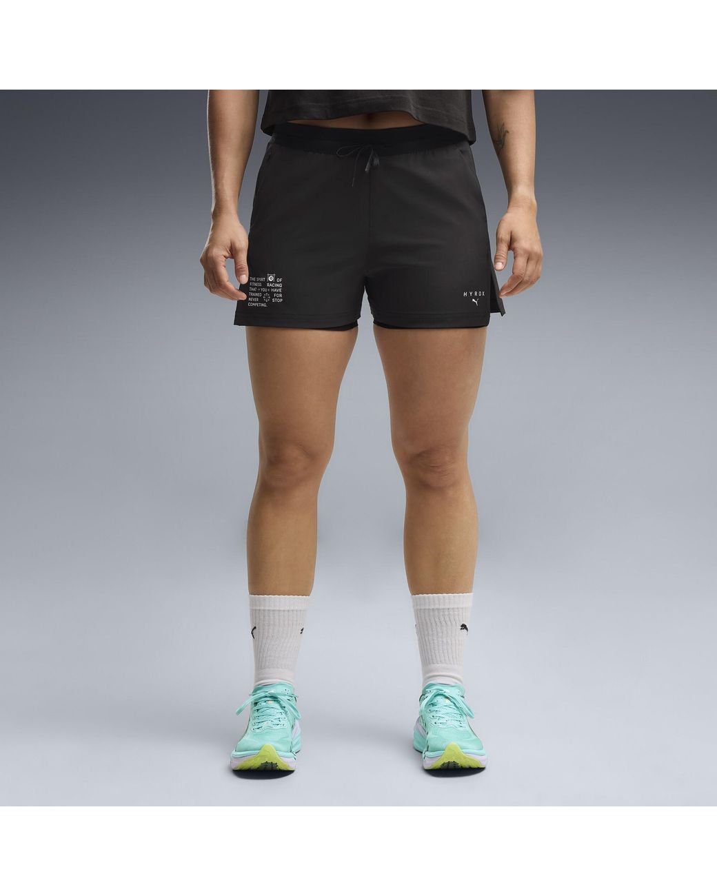 PUMA Black X Hyrox 2-In-1 3" Shorts