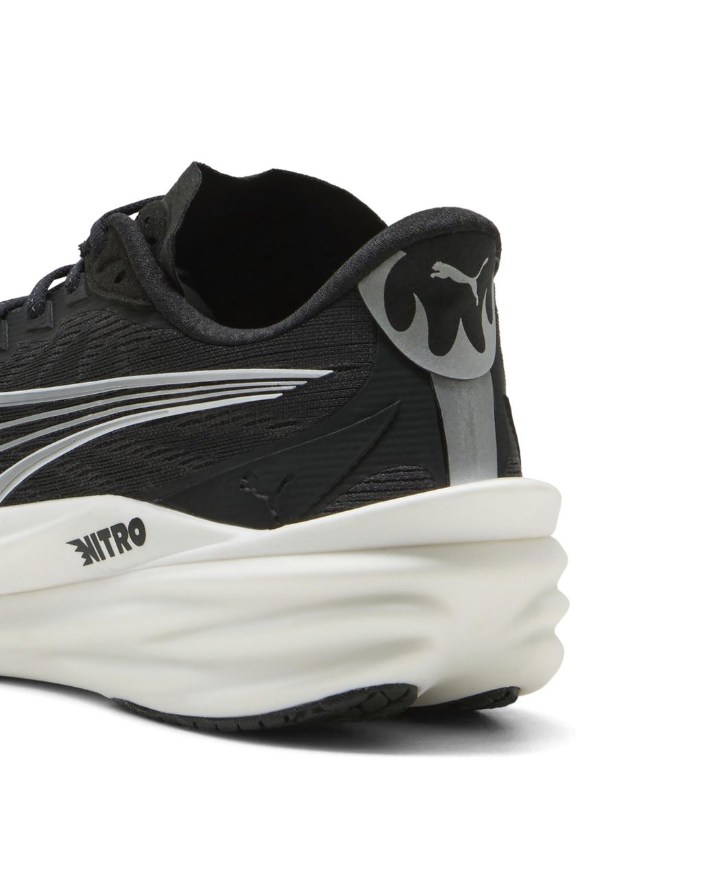 PUMA Black Deviate Nitro 4 Wide Road Running Shoes for men