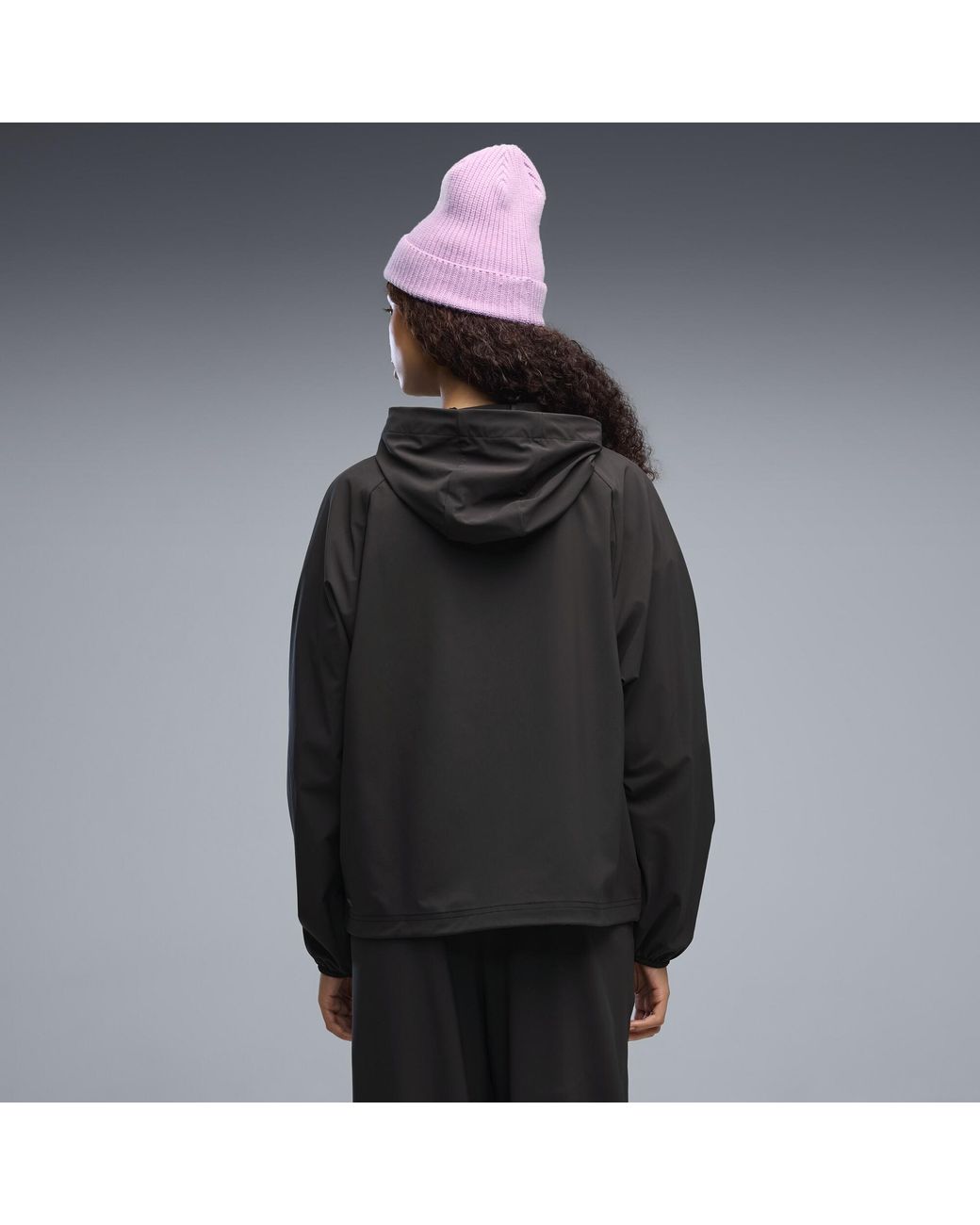 PUMA Black Tech Sense 4-Way Stretch Oversized Jacket