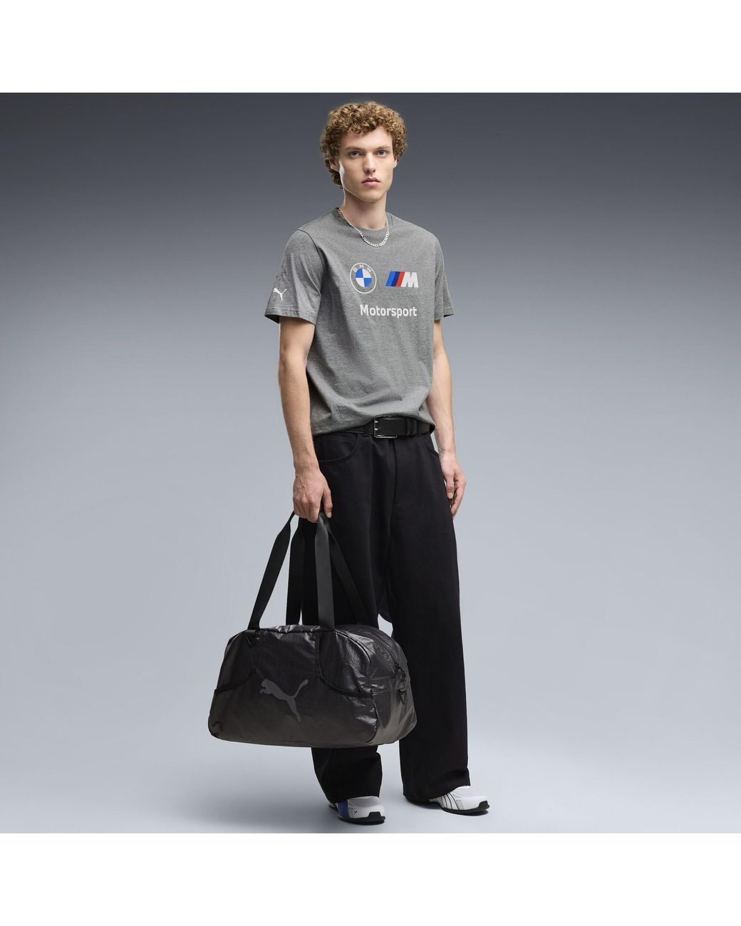 PUMA Gray Bmw M Motorsport Essentials T-Shirt for men