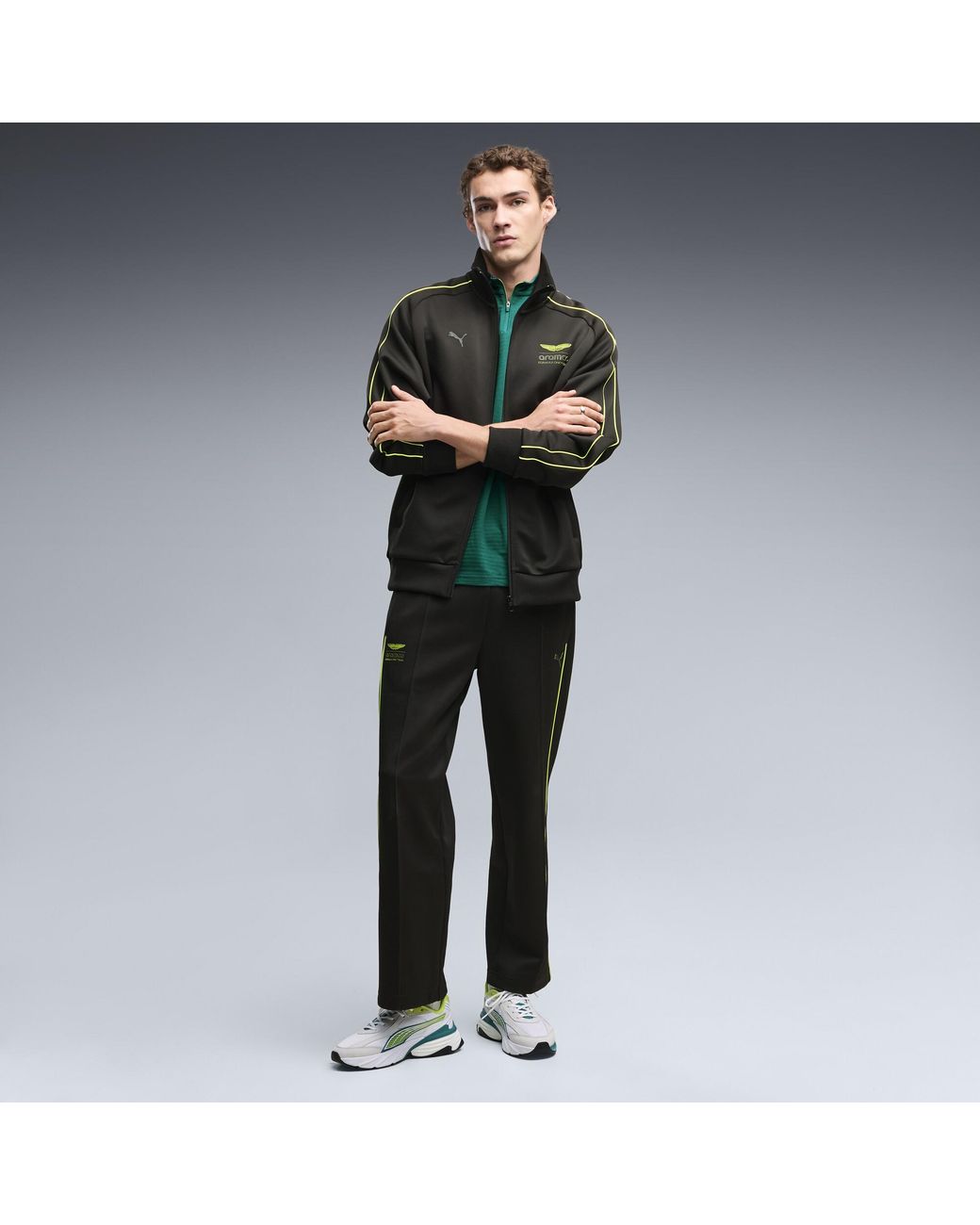 PUMA Black X Aston Martin Aramco F1 Team T7 Pants for men