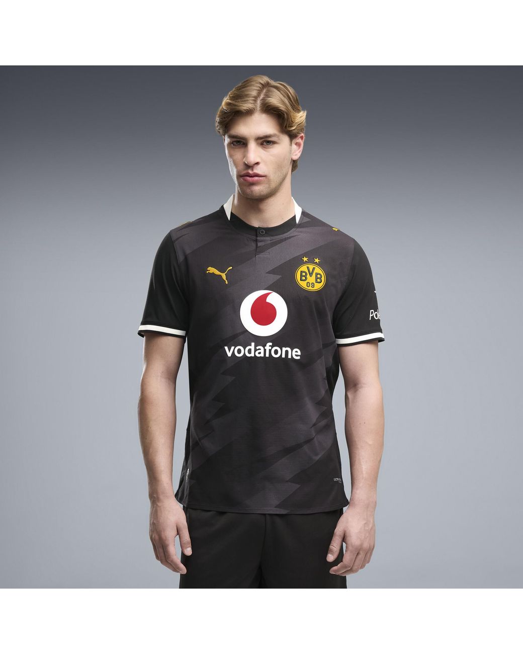 PUMA Black Borussia Dortmund 26/27 Authentic Away Jersey for men