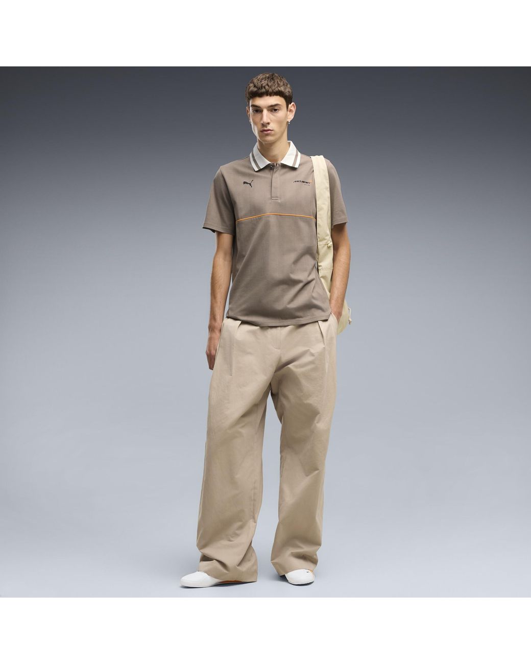 PUMA Gray Mclaren Racing Jacquard Polo for men