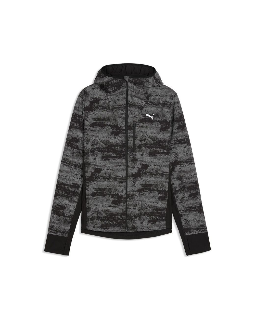 PUMA Gray Brightstride Printed Primaloft Insulated Jacket for men