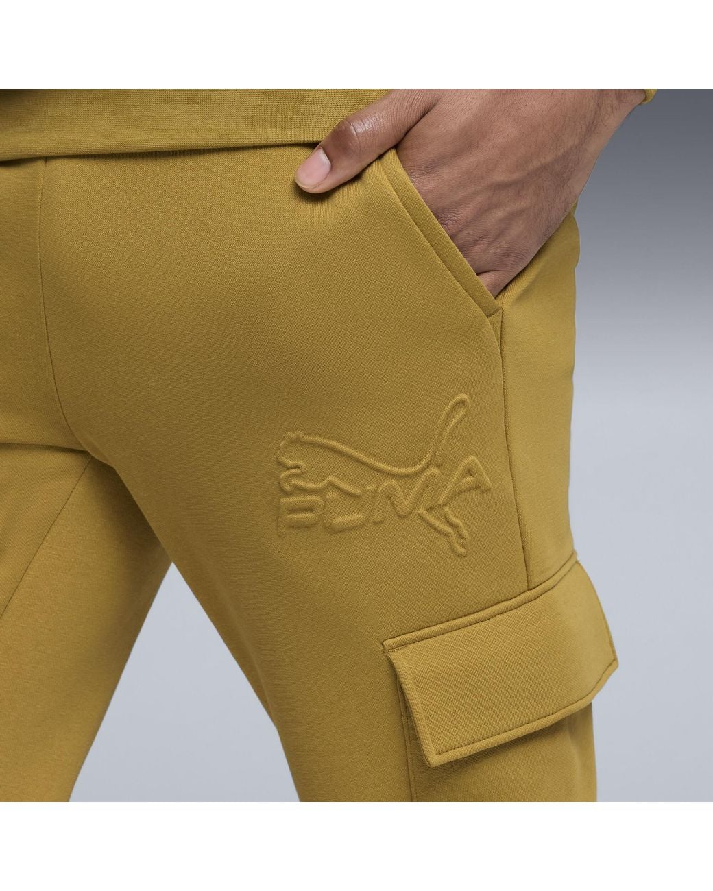 PUMA Brown Elevated Essentials Cargo Pants for men