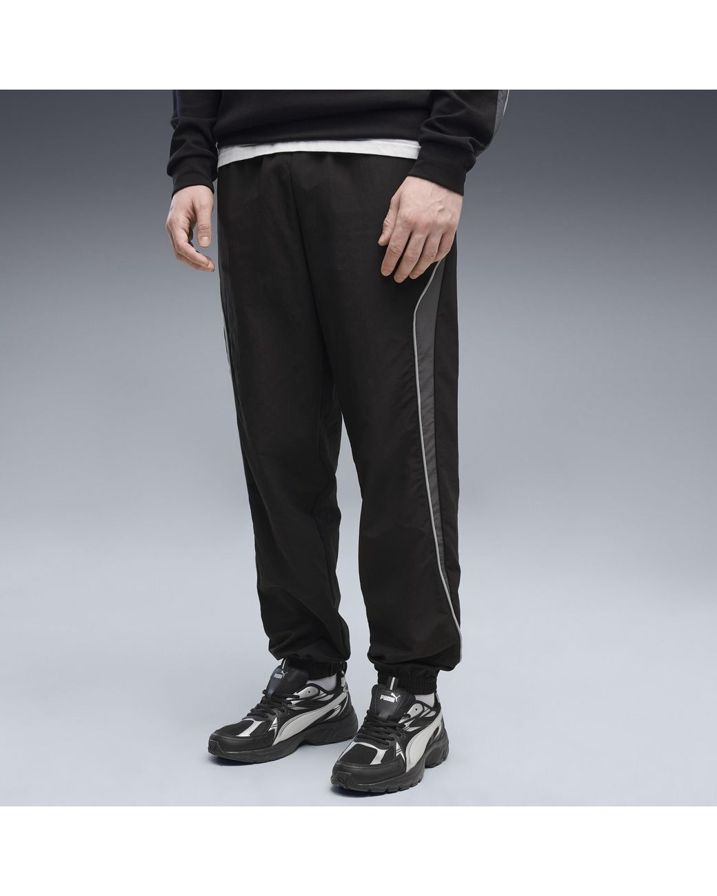 PUMA Black Sport Woven Track Pants for men