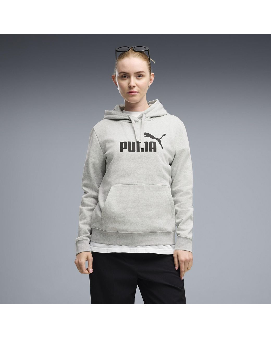 PUMA Gray Essentials No. 1 Logo Hoodie