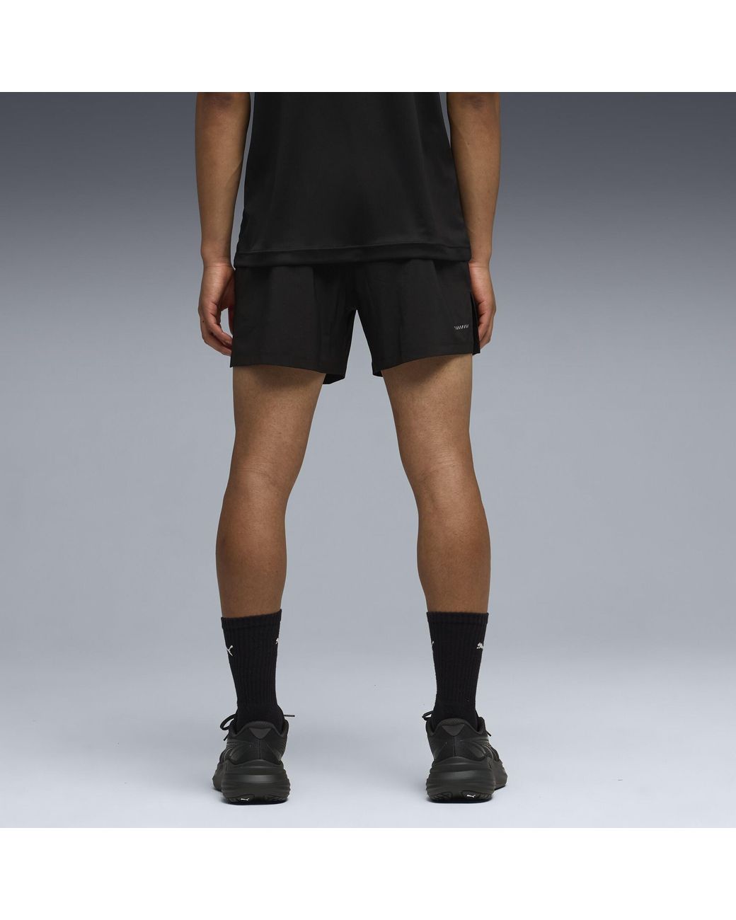 PUMA Black Dreamrun Drycell 5" Moisture Wicking Running Shorts for men