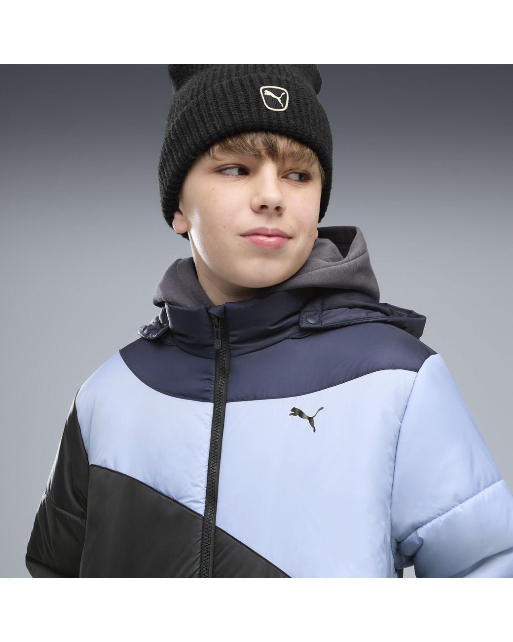 Giacca Imbottita Trapuntata Dal Taglio Morbido Per Ragazzi, Abbigliamento, Blu di PUMA in Gray