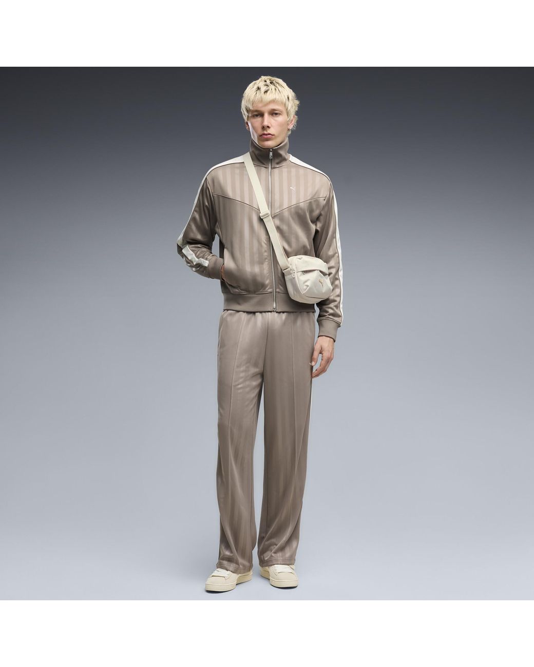 PUMA Gray T7 Track Jacket for men