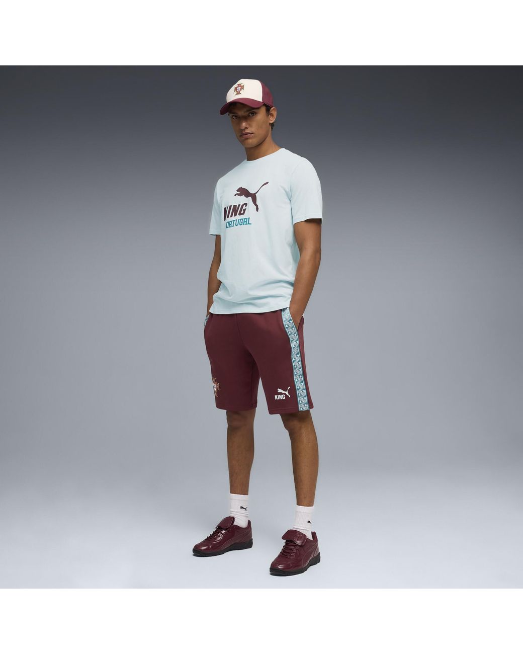 PUMA Purple Portugal King Sweat Shorts for men