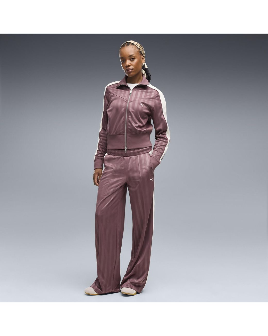PUMA Purple T7 Relaxed Track Pants