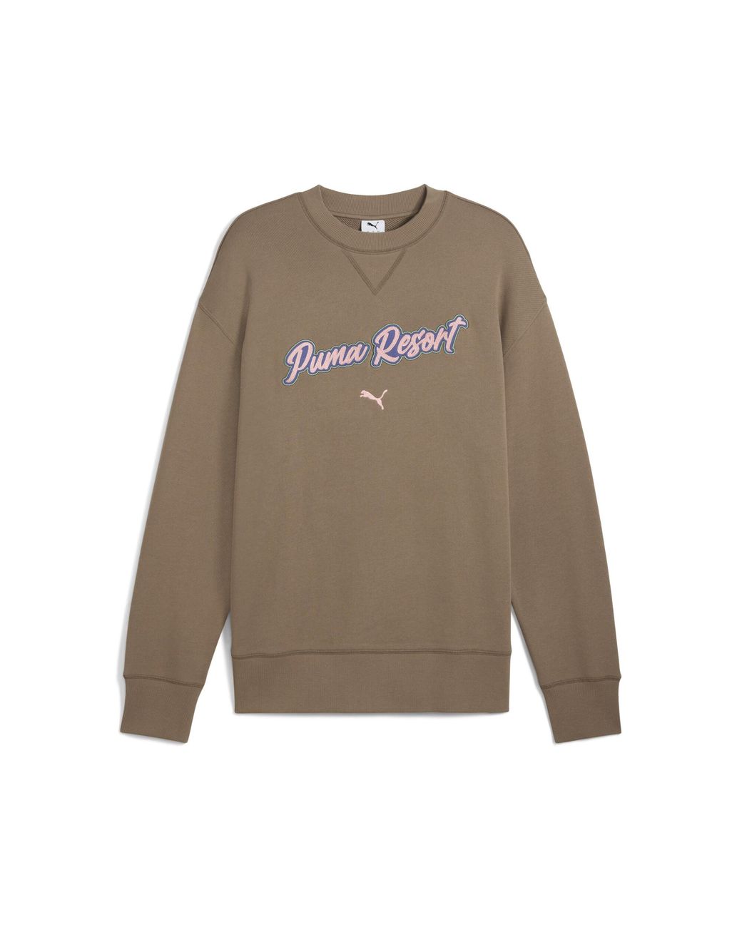 PUMA Brown Premium Essentials Relaxed Graphic Crew