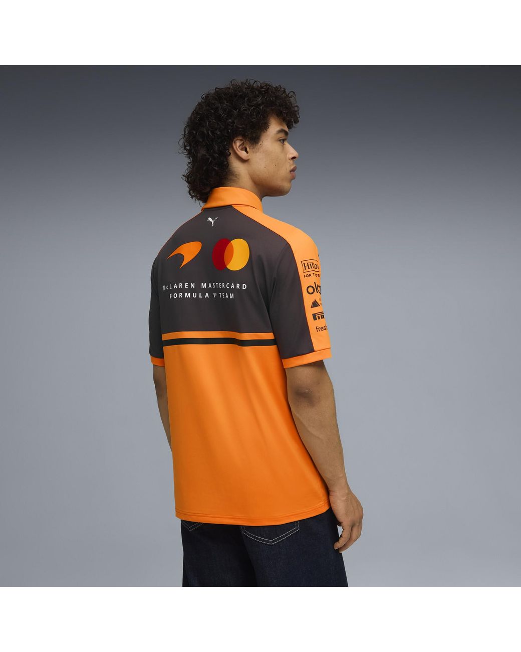 PUMA Orange Mclaren Mastercard F1 Team Replica Polo for men