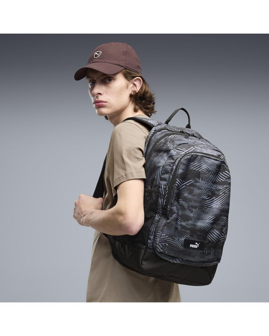 PUMA Black Academy 29L All-Over Print Backpack