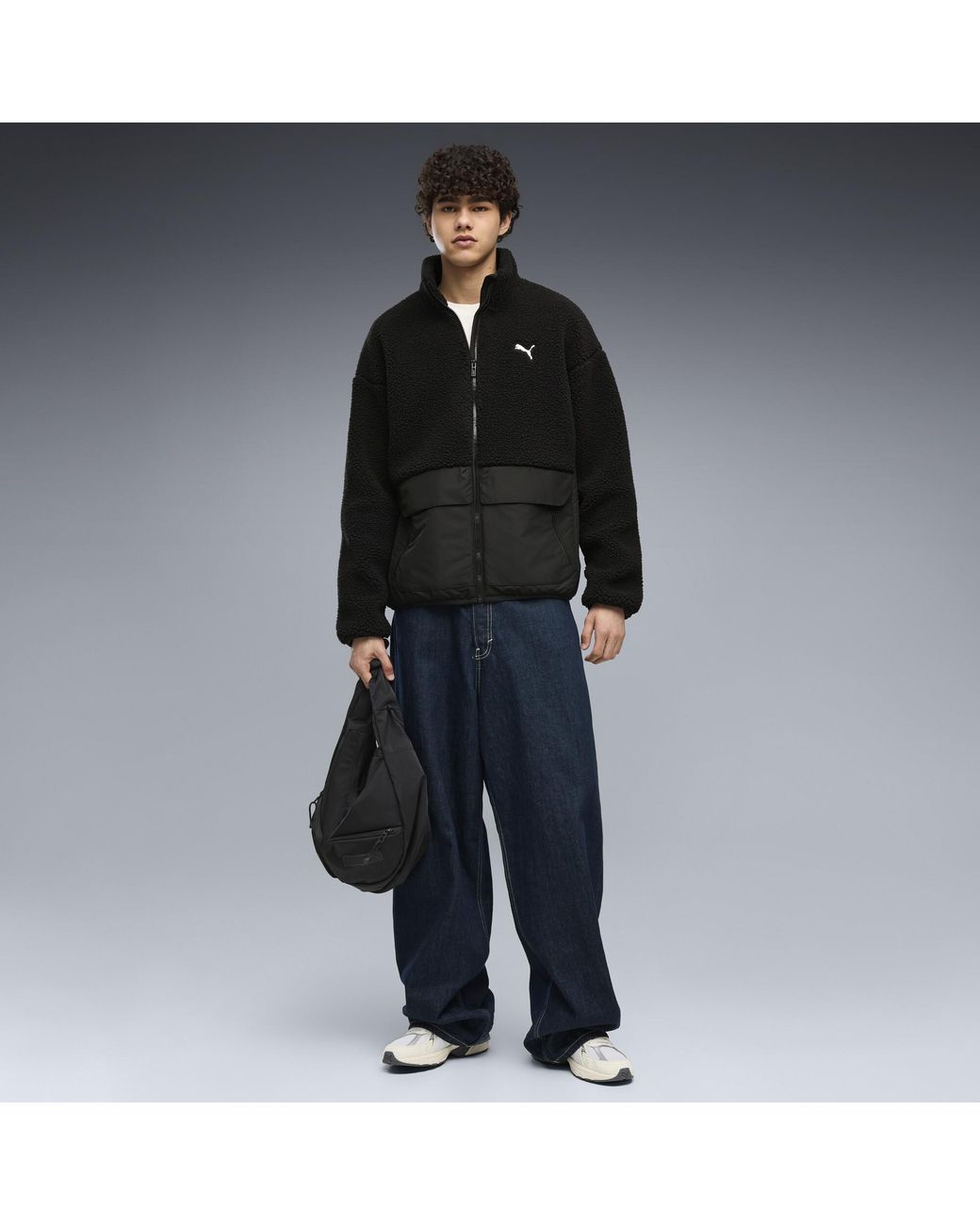 PUMA Black Hybrid Re:Fibre Relaxed Jacket for men