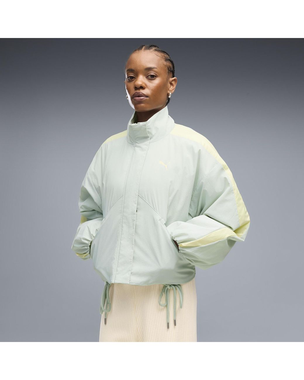 PUMA Blue T7 Primaloftâ Padded Kimono Jacket