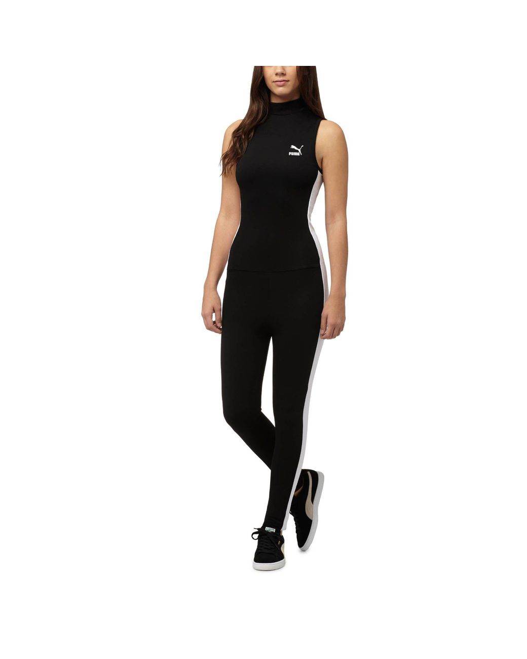 PUMA Synthetic T7 Jumpsuit in Black | Lyst