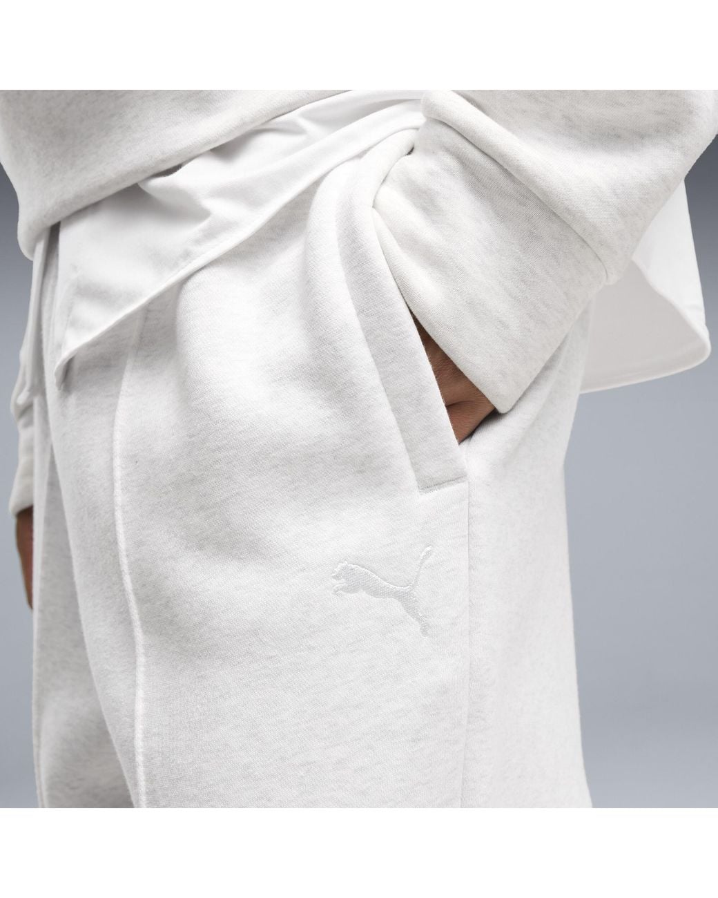 PUMA White Essentials Heavy Fleece Relaxed Sweatpants for men