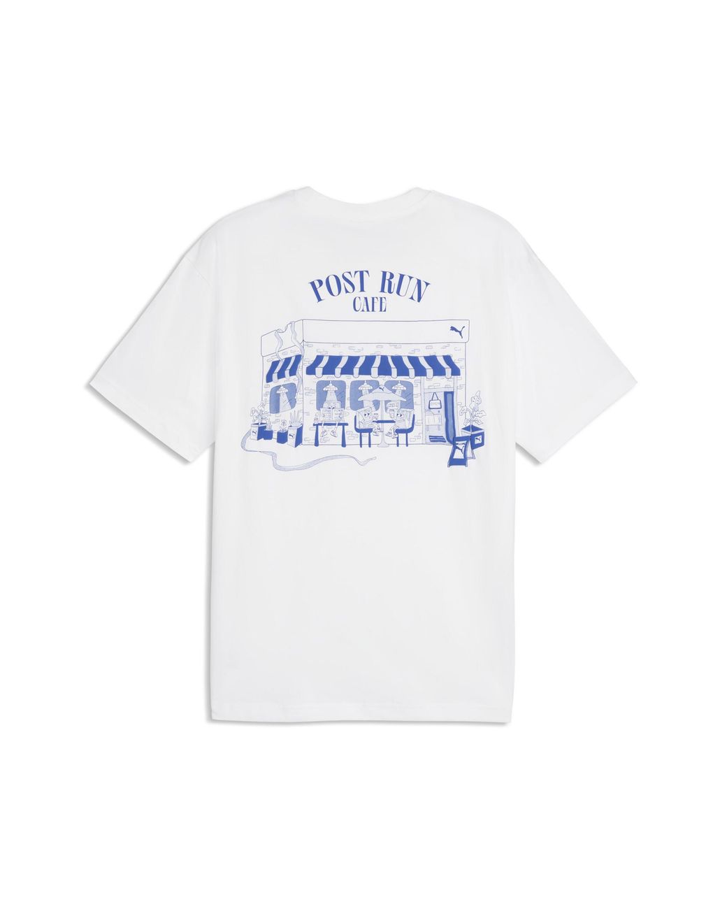 PUMA White Graphic Cafe Relaxed T-Shirt for men