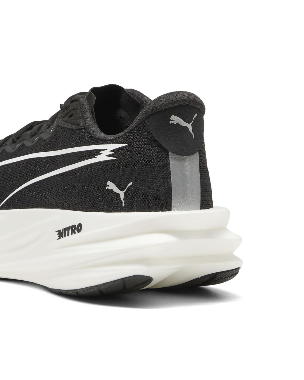 PUMA White Deviate Pure Nitro Running Shoes
