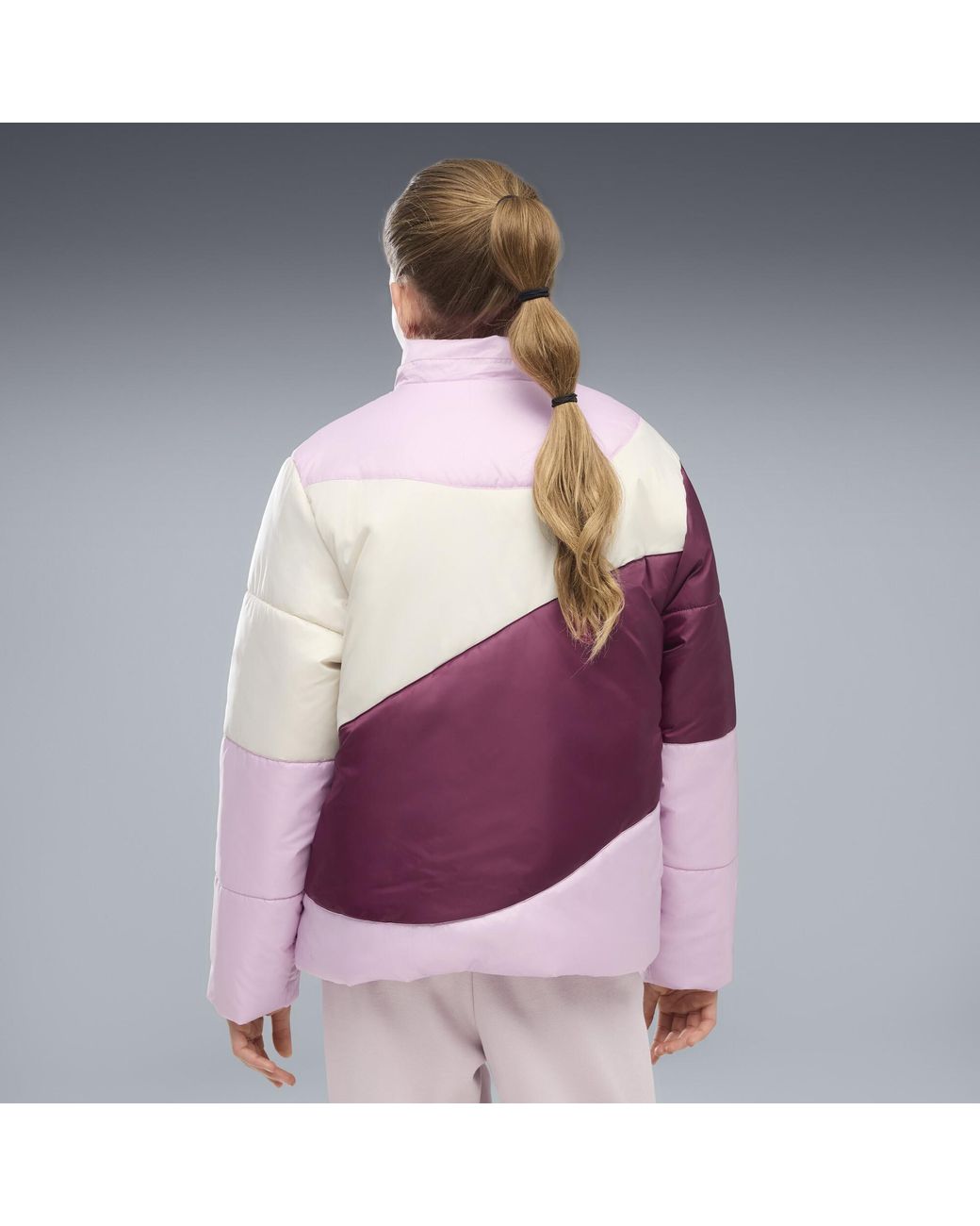 Giacca Imbottita Trapuntata Dal Taglio Morbido Per Ragazzi, Abbigliamento, Rosa di PUMA in Purple