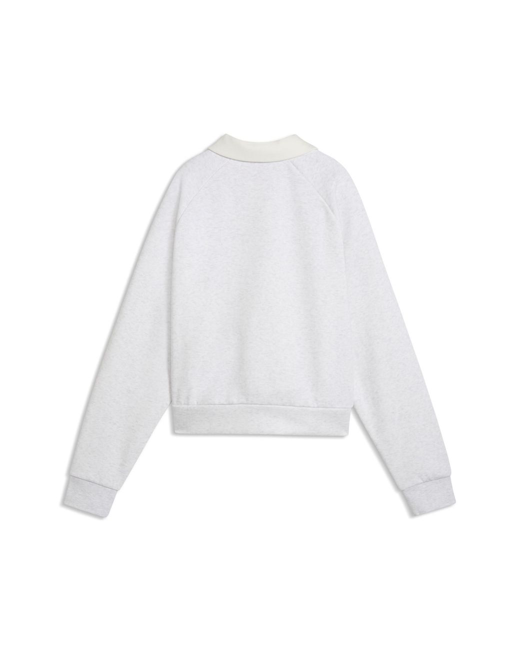 PUMA White Class Relaxed Long Sleeve Fleece Polo