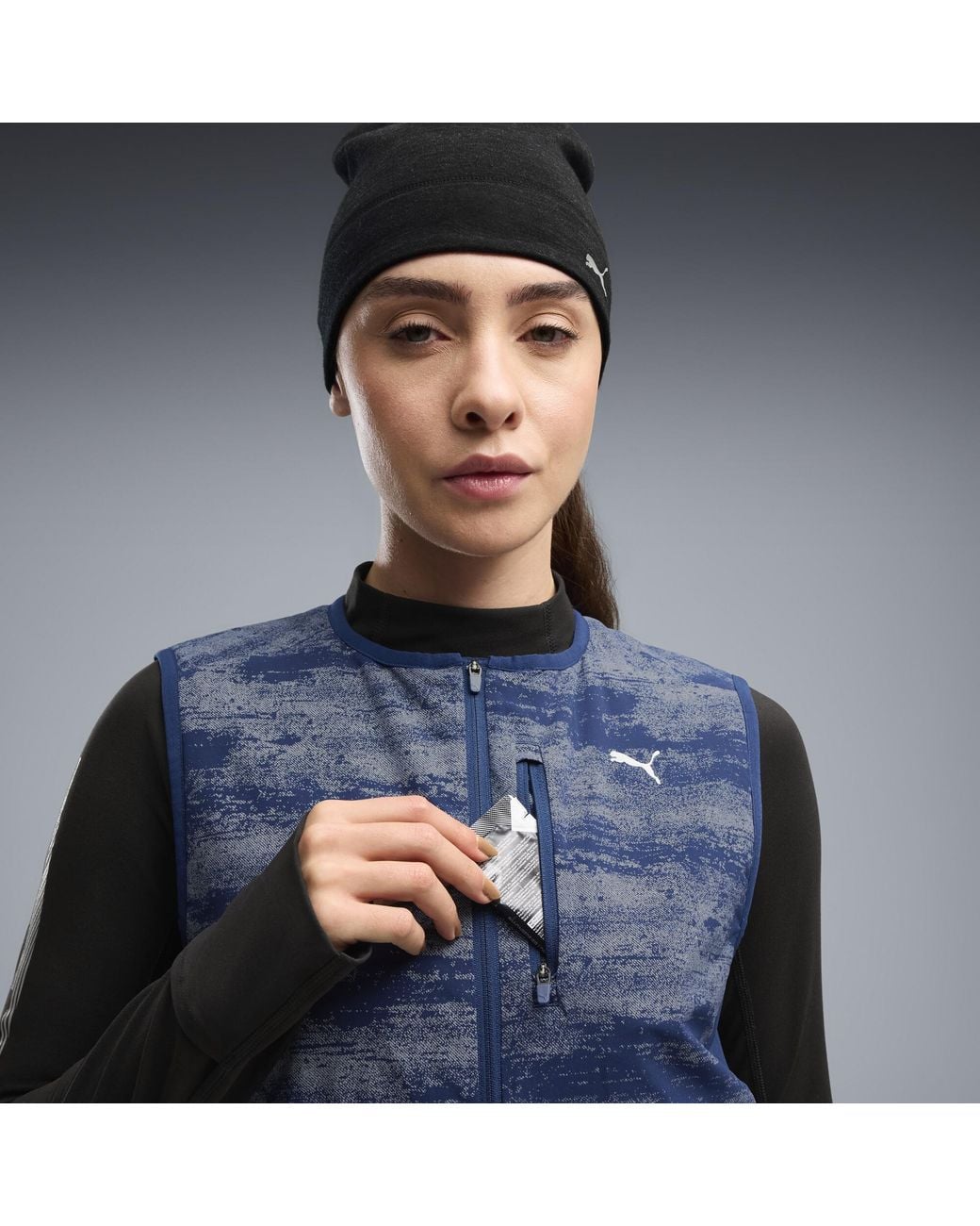 PUMA Blue Brightstride Primaloft Heat Insulation Running Vest